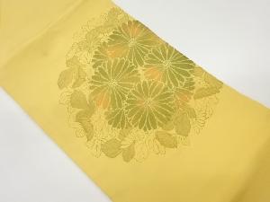 塩瀬金彩菊模様名古屋帯